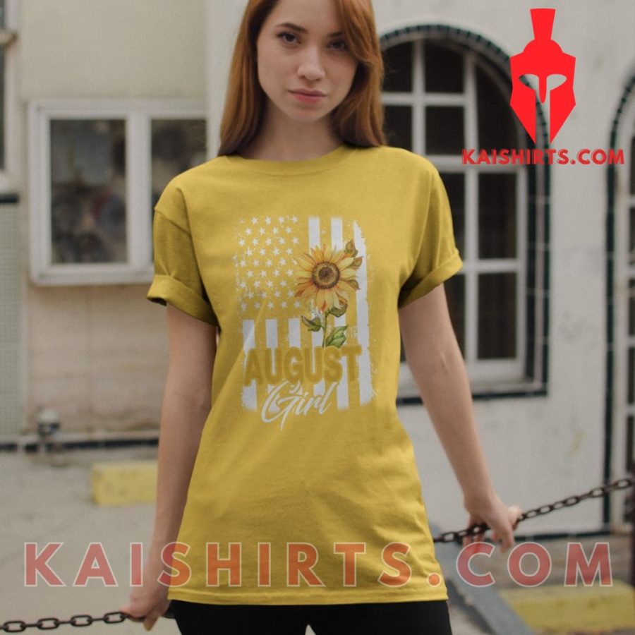August Girl Flag Classic Unisex Custom T-Shirt's Product Pictures - Kaishirts.com