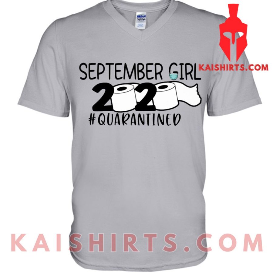 September Girl 2020 Quarantined Vneck Unisex Custom T-Shirt's Product Pictures - Kaishirts.com