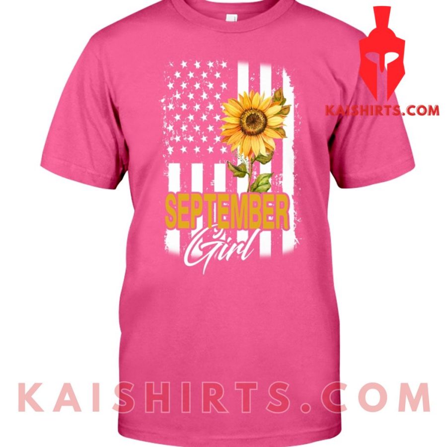 September Girl Flag Classic Unisex Custom T-Shirt's Product Pictures - Kaishirts.com