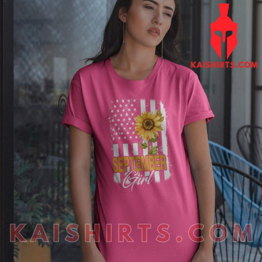 September Girl Flag Classic Unisex Custom T-Shirt's Product Pictures - Kaishirts.com
