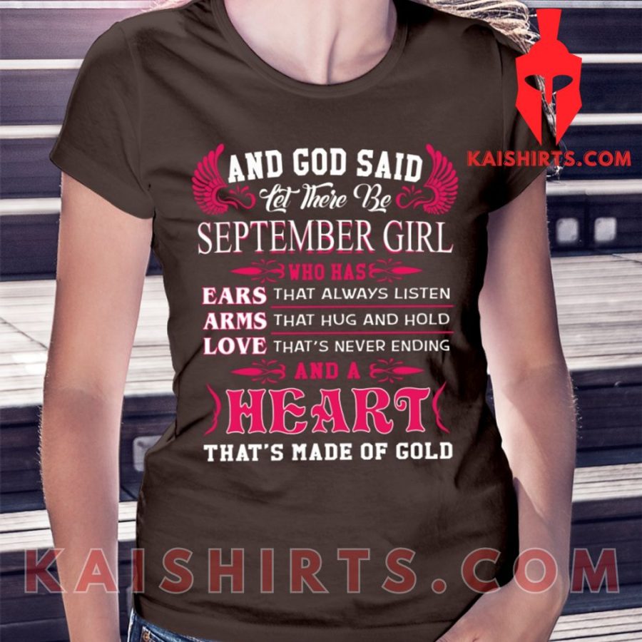 September Girl Has Ears Arms Love Ladies Unisex Custom T-Shirt's Product Pictures - Kaishirts.com
