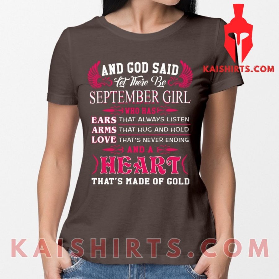 September Girl Has Ears Arms Love Ladies Unisex Custom T-Shirt's Product Pictures - Kaishirts.com