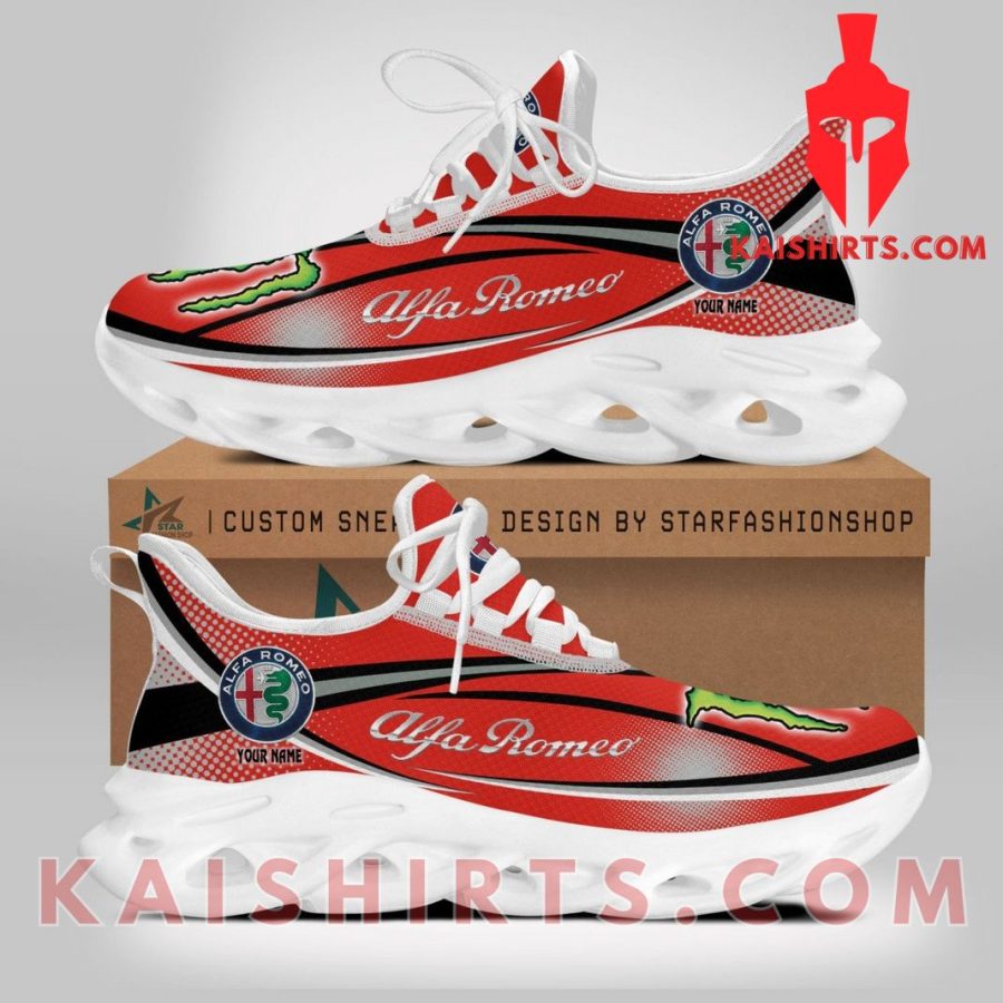 Alfa Romeo Car Style 8 Clunky Maxsoul Sneaker - Red Black Color, Directional Pattern's Product Pictures - Kaishirts.com
