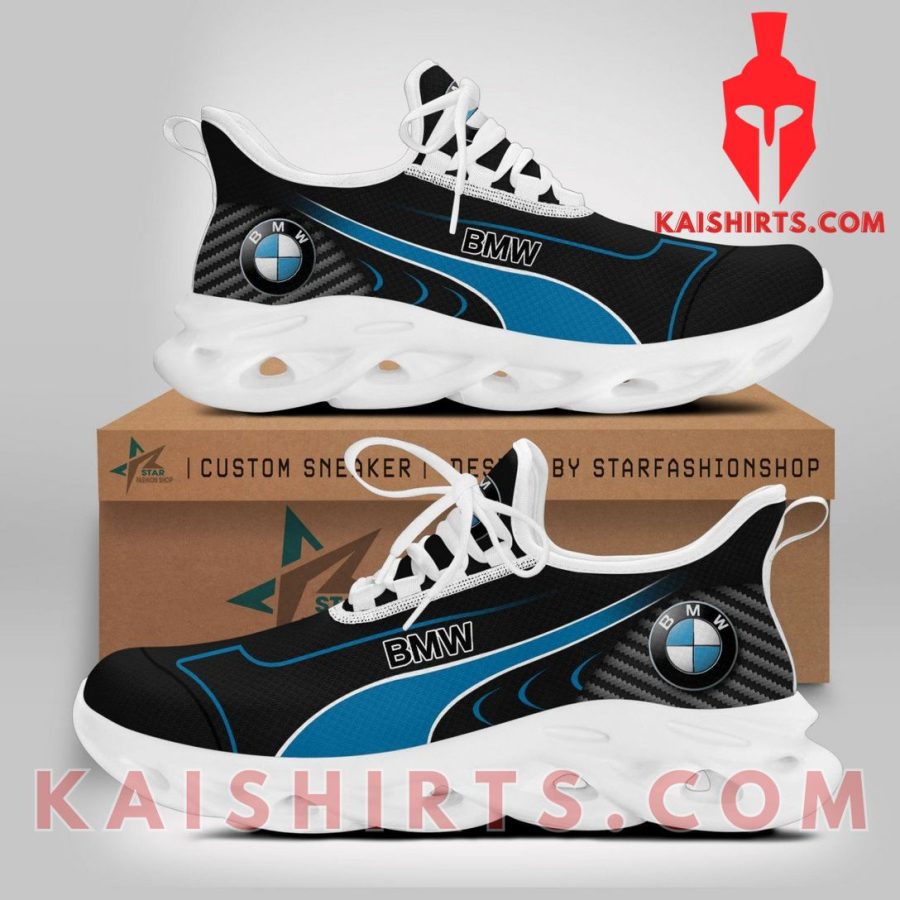 BMW Car Car Style 1 Custom Name Clunky Maxsoul Sneaker - Blue, Black Wide Line Pattern's Product Pictures - Kaishirts.com
