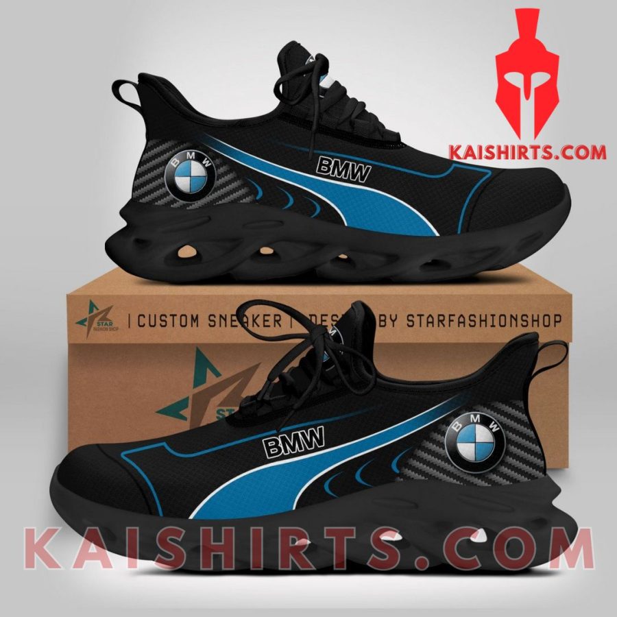 BMW Car Car Style 1 Custom Name Clunky Maxsoul Sneaker - Blue, Black Wide Line Pattern's Product Pictures - Kaishirts.com