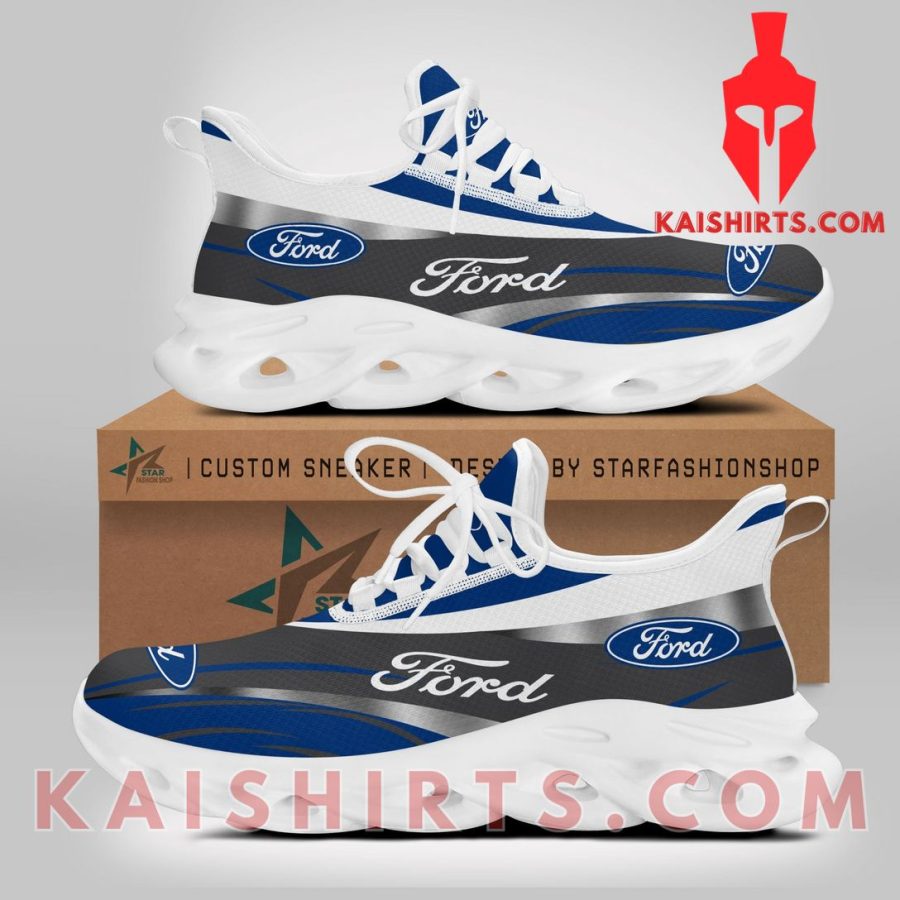 Ford Car Style 7 Custom Name Clunky Maxsoul Sneaker - Grey, Blue Animal Print Pattern's Product Pictures - Kaishirts.com