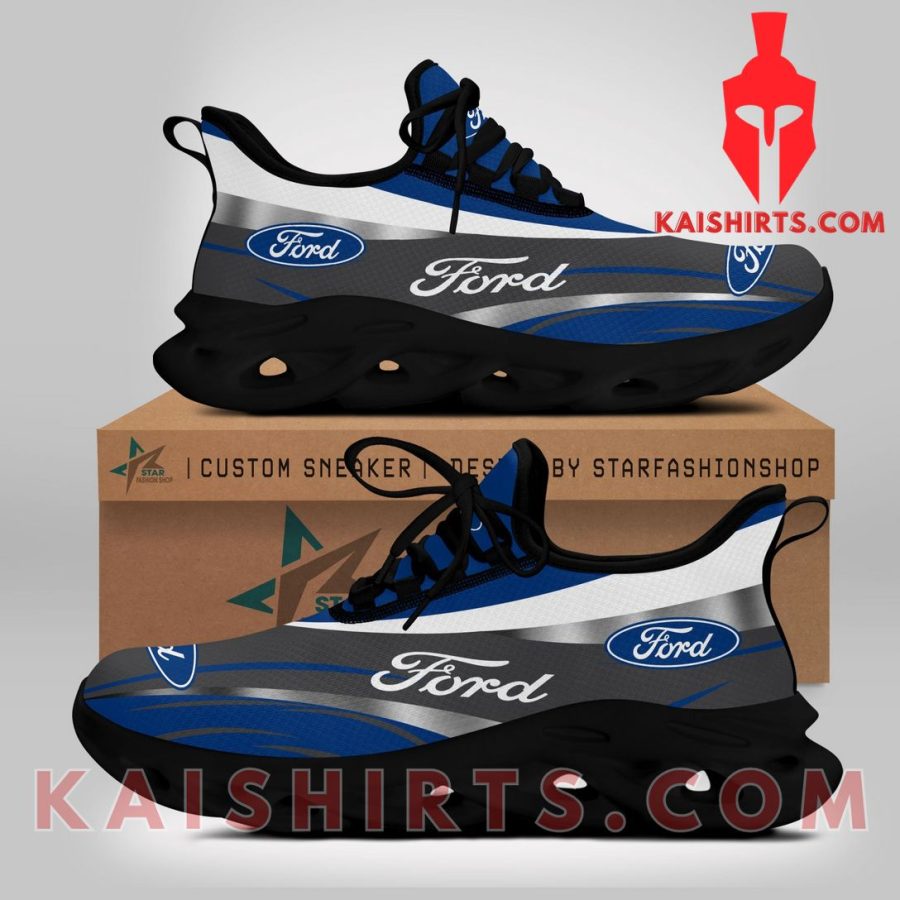 Ford Car Style 7 Custom Name Clunky Maxsoul Sneaker - Grey, Blue Animal Print Pattern's Product Pictures - Kaishirts.com