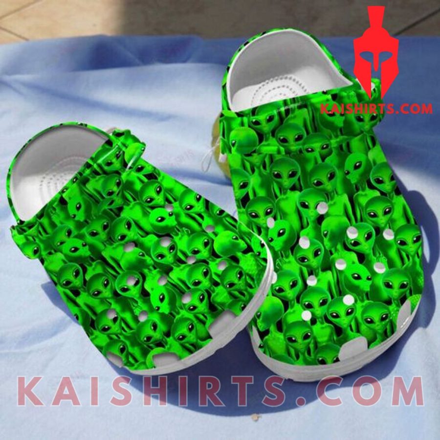 Green Packed Aliens Halloween Crocs Classic Clogs's Product Pictures - Kaishirts.com