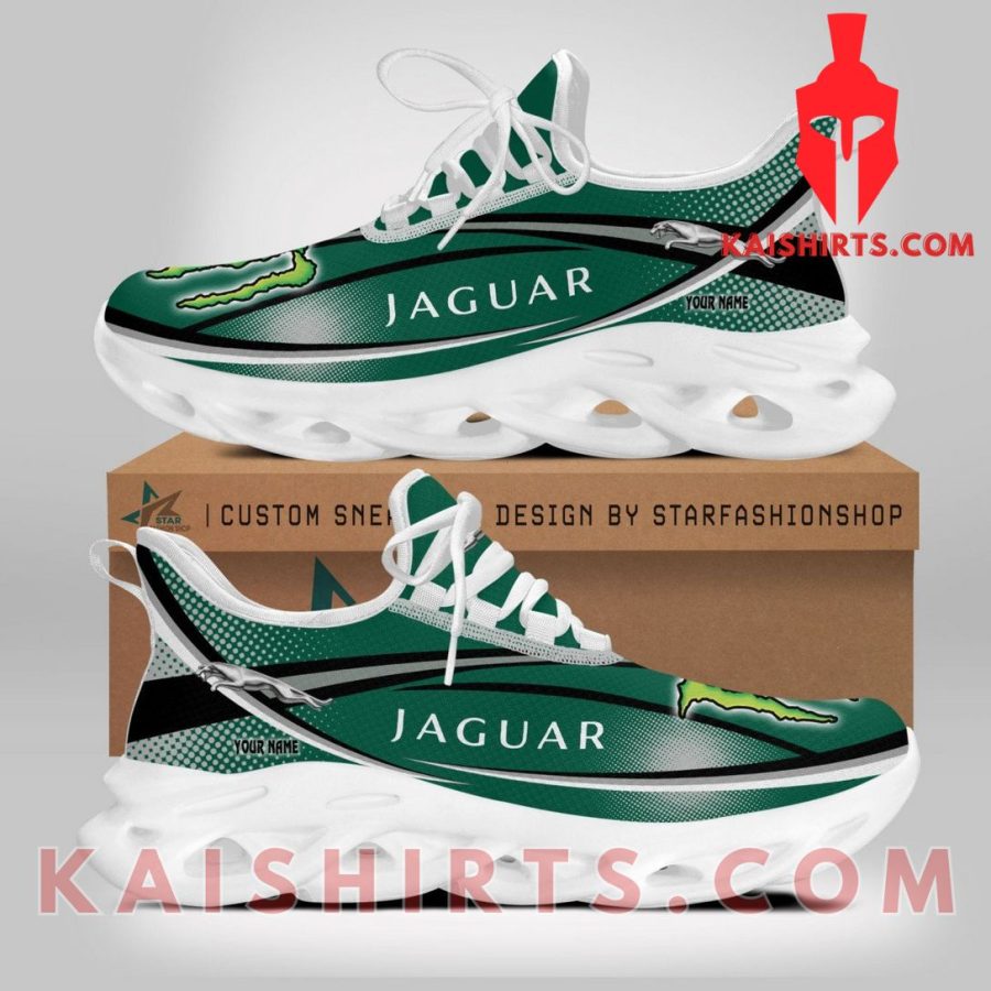 Jaguar Cars Car Style 2 Monster Energy Custom Name Clunky Maxsoul Sneaker - Green, Black Directional Pattern's Product Pictures - Kaishirts.com