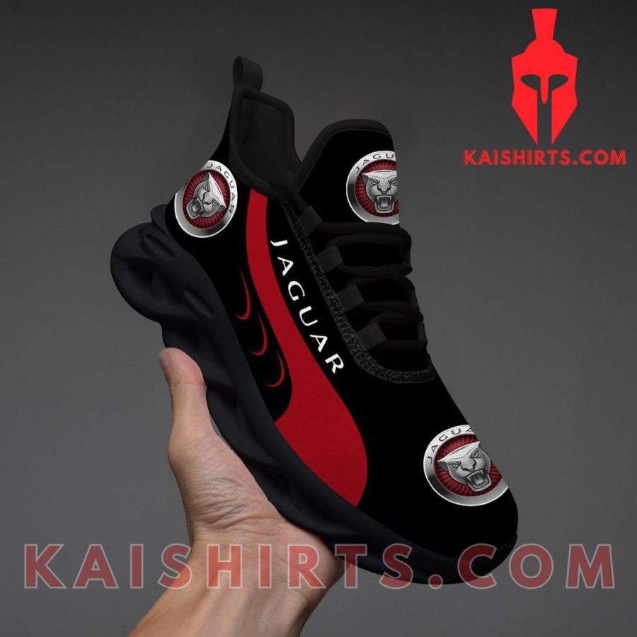 Jaguar Cars Car Style 4 Custom Name Clunky Maxsoul Sneaker - Red, Black Wide Line Pattern's Product Pictures - Kaishirts.com