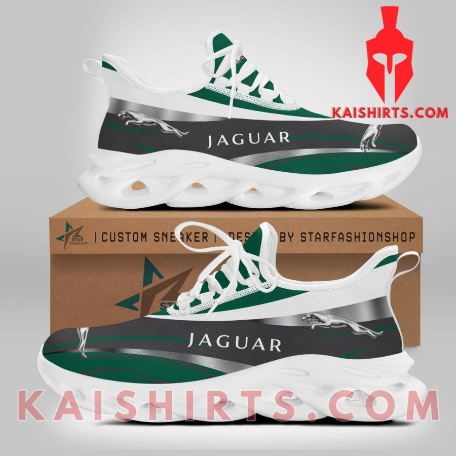 Jaguar Cars Car Style 9 Custom Name Clunky Maxsoul Sneaker - Grey, Green Animal Print Pattern's Product Pictures - Kaishirts.com