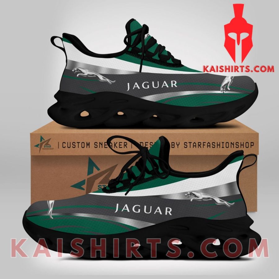 Jaguar Cars Car Style 9 Custom Name Clunky Maxsoul Sneaker - Grey, Green Animal Print Pattern's Product Pictures - Kaishirts.com
