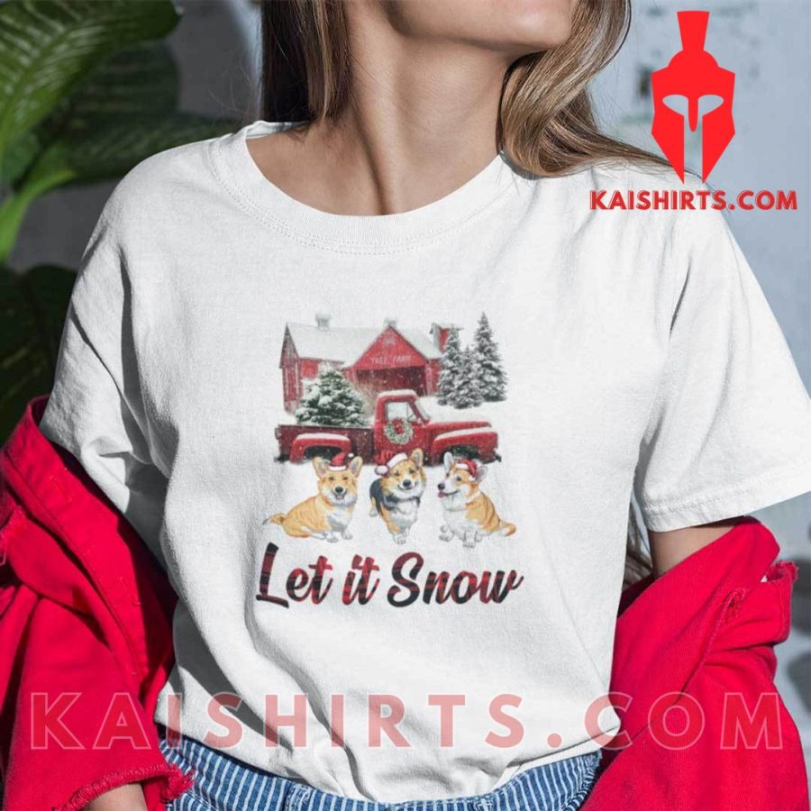 Let It Snow Corgi Dog Christmas Shirts's Product Pictures - Kaishirts.com