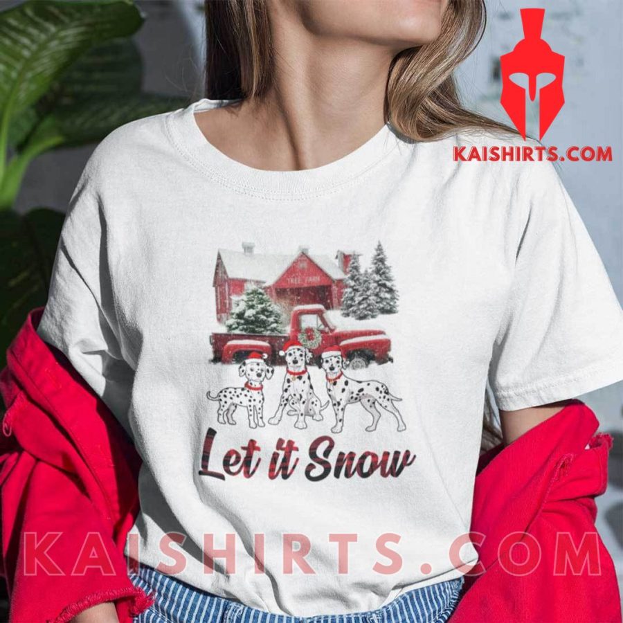Let It Snow Shirts Dalmatian Dog Christmas's Product Pictures - Kaishirts.com