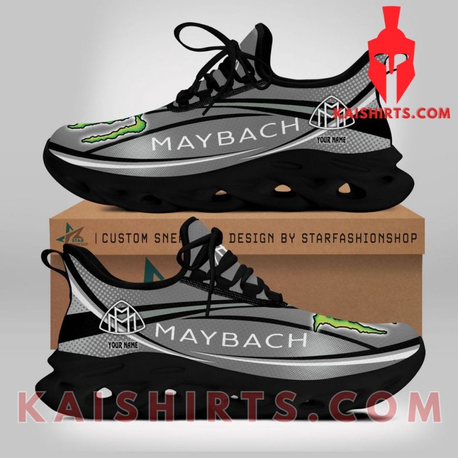 Maybach Car Monster Engergy Style 3 Custom Name Clunky Maxsoul Sneaker - Grey Directional Pattern's Product Pictures - Kaishirts.com