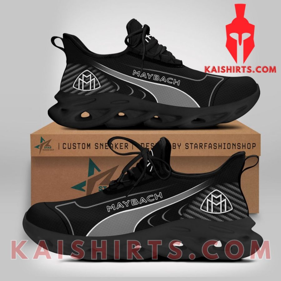 Maybach Car Style 4 Custom Name Clunky Maxsoul Sneaker - Grey Black wide line Pattern's Product Pictures - Kaishirts.com