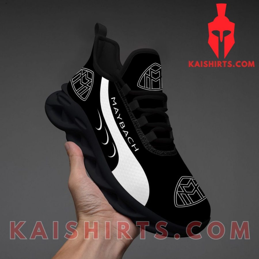 Maybach Car Style 5 Custom Name Clunky Maxsoul Sneaker - Black White wide line Pattern's Product Pictures - Kaishirts.com