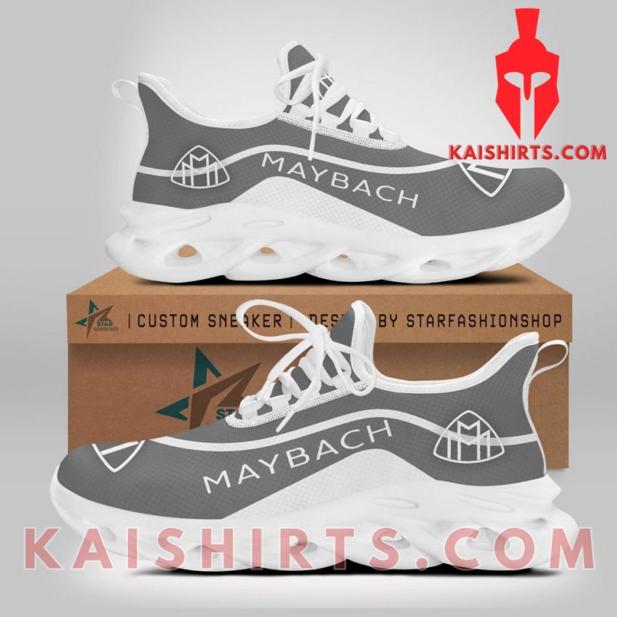 Maybach Car Style 6 Custom Name Clunky Maxsoul Sneaker - Grey White Curve Line Pattern's Product Pictures - Kaishirts.com