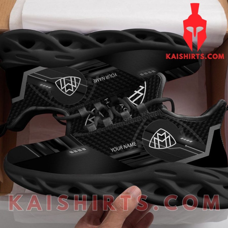 Maybach Car Style 7 Custom Name Clunky Maxsoul Sneaker - Grey Black Graphite Pattern's Product Pictures - Kaishirts.com