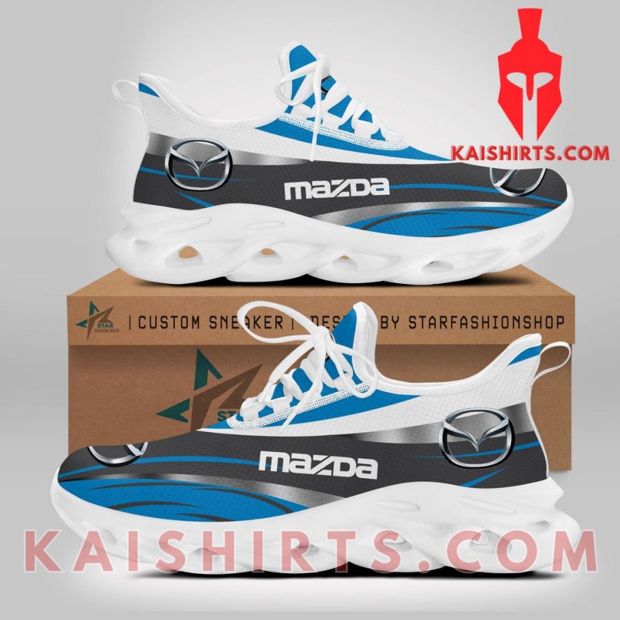 Mazda Car Style 7 Custom Name Clunky Maxsoul Sneaker - Grey Blue Animal Print Pattern's Product Pictures - Kaishirts.com