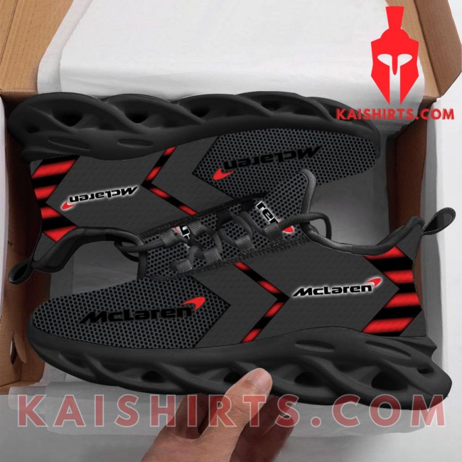 McLaren Car Style 6 Custom Name Clunky Maxsoul Sneaker - Grey Red Arrow Pattern's Product Pictures - Kaishirts.com
