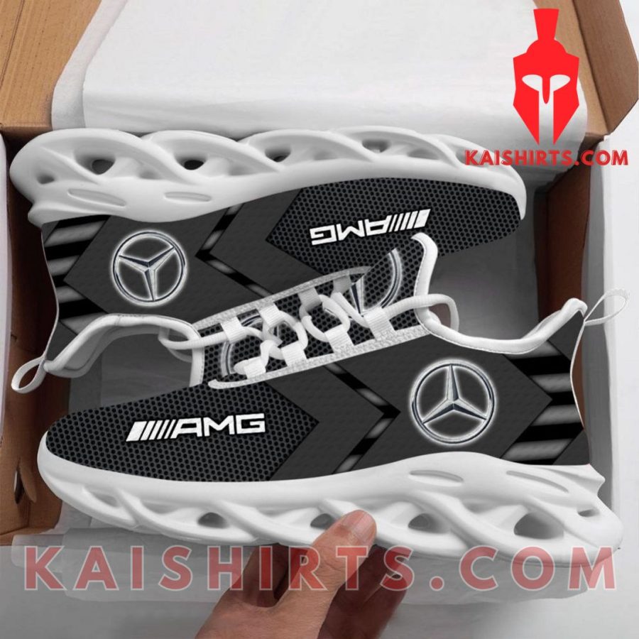 Mercedes-AMG Car Style 6 Custom Name Clunky Maxsoul Sneaker - Grey Black Arrow Pattern's Product Pictures - Kaishirts.com