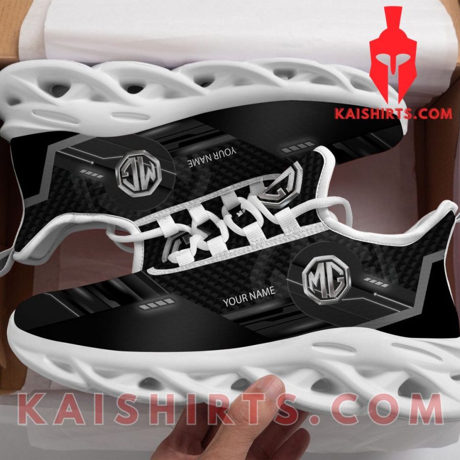 MG Car Car Style 5 Custom Name Clunky Maxsoul Sneaker - Grey Black Graphite Pattern's Product Pictures - Kaishirts.com