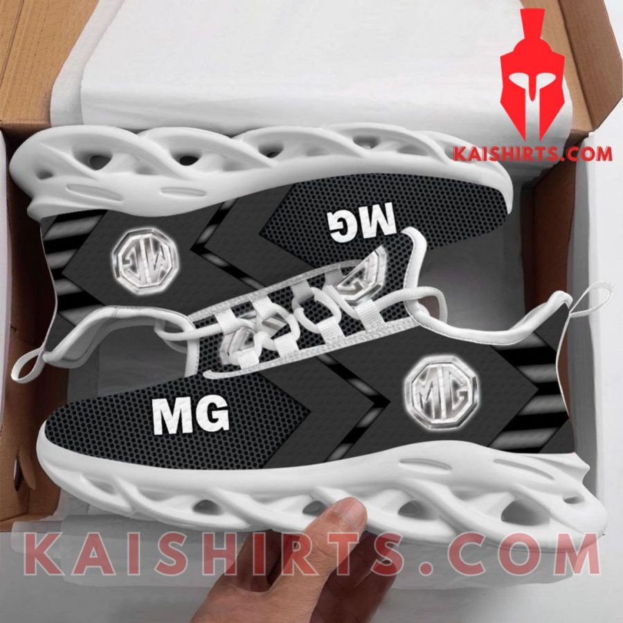 MG Car Car Style 6 Custom Name Clunky Maxsoul Sneaker - Grey Black Arrow Pattern's Product Pictures - Kaishirts.com