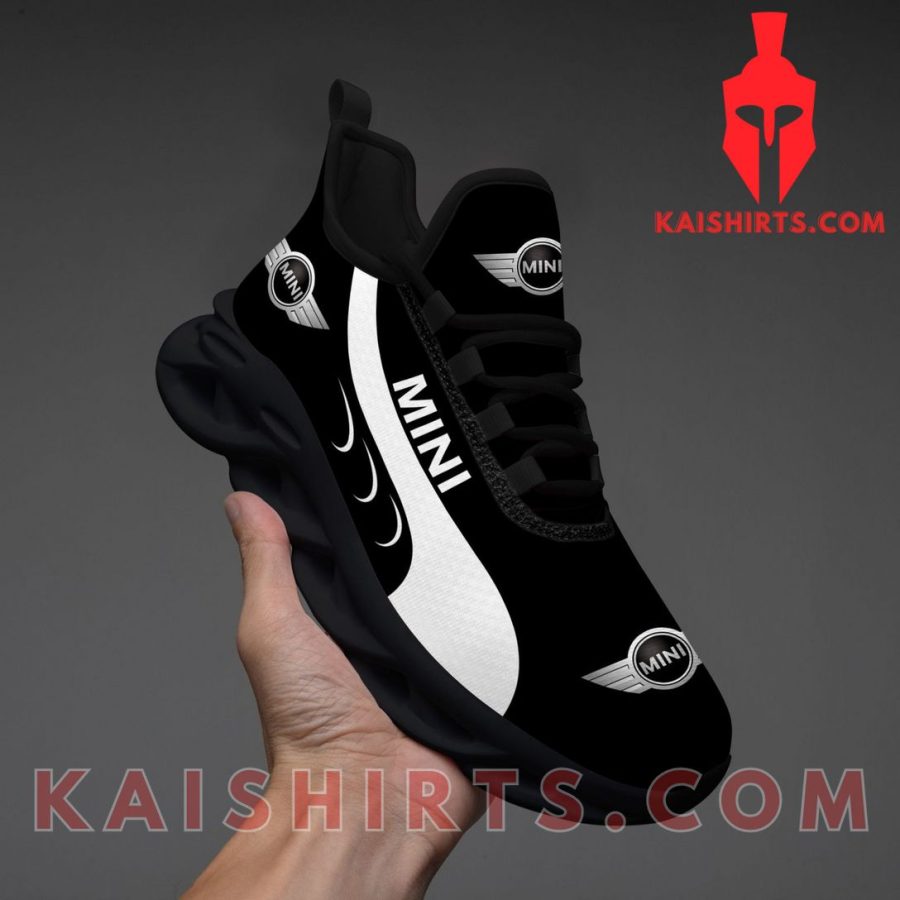 Mini Car Style 10 Custom Name Clunky Maxsoul Sneaker - Black White Wide Line Pattern's Product Pictures - Kaishirts.com
