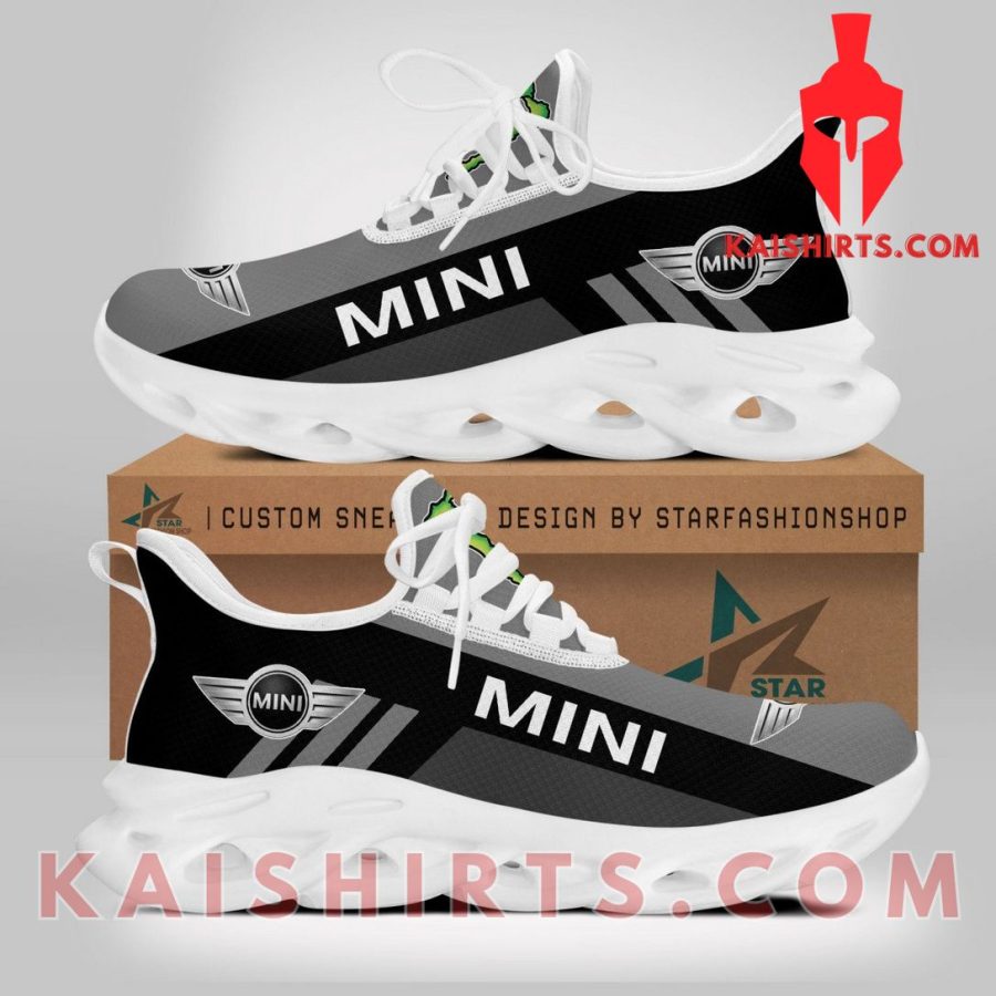 Mini Car Style 7 Custom Name Clunky Maxsoul Sneaker - Black White Three Stripes Pattern's Product Pictures - Kaishirts.com