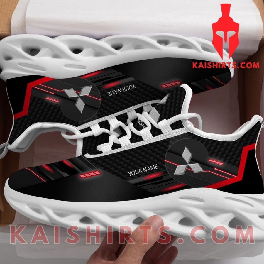 Mitsubishi Car Style 8 Custom Name Clunky Maxsoul Sneaker - Black Red Graphite Pattern's Product Pictures - Kaishirts.com