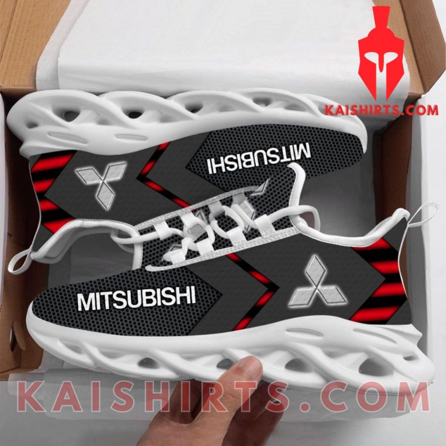 Mitsubishi Car Style 9 Custom Name Clunky Maxsoul Sneaker - Grey Red Arrow Pattern's Product Pictures - Kaishirts.com