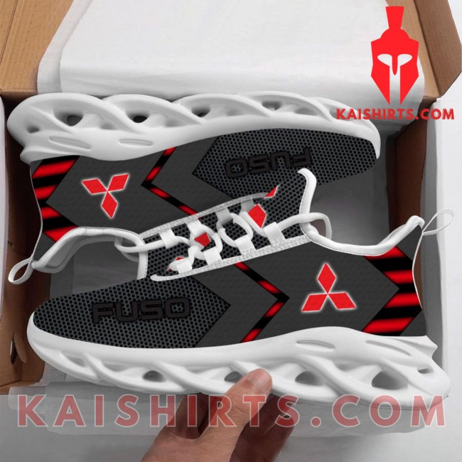 Mitsubishi Fuso Car Style 2 Custom Name Clunky Maxsoul Sneaker - Black Red Arrow Pattern's Product Pictures - Kaishirts.com