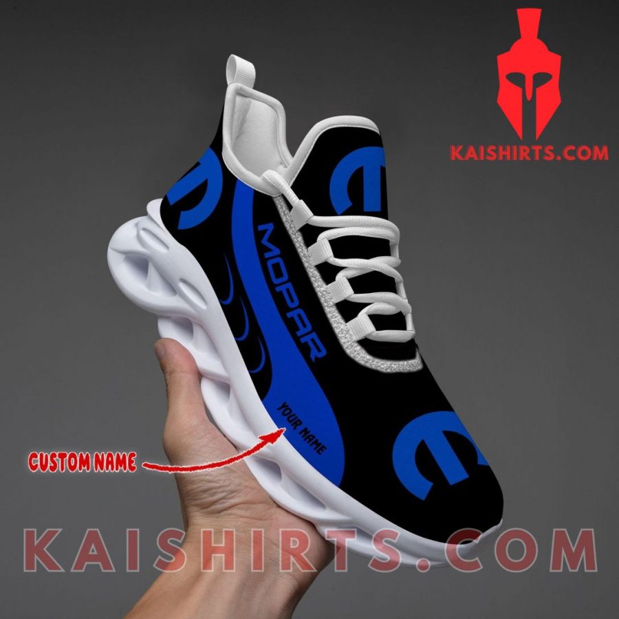 Mopar Car Style 5 Custom Name Clunky Maxsoul Sneaker - Blue Black Wide Line Pattern's Product Pictures - Kaishirts.com