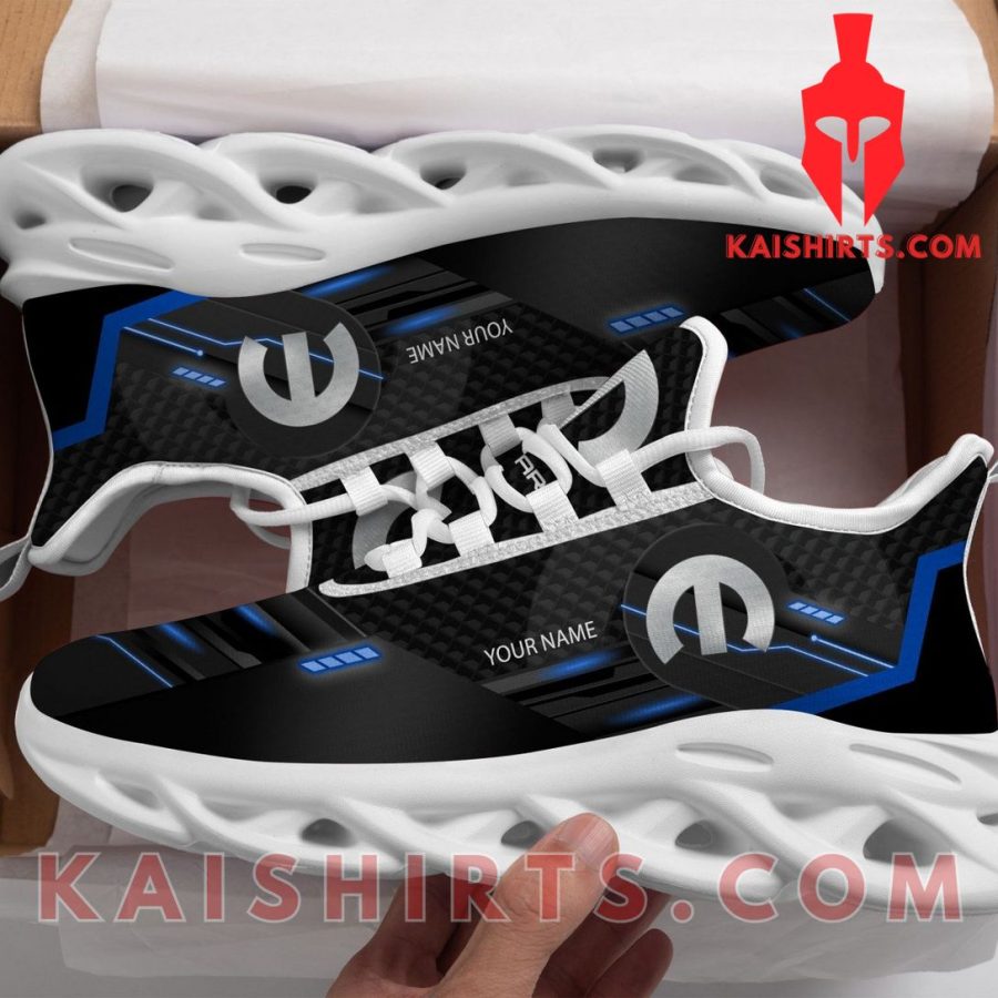 Mopar Car Style 7 Custom Name Clunky Maxsoul Sneaker - Blue Black Graphite Pattern's Product Pictures - Kaishirts.com