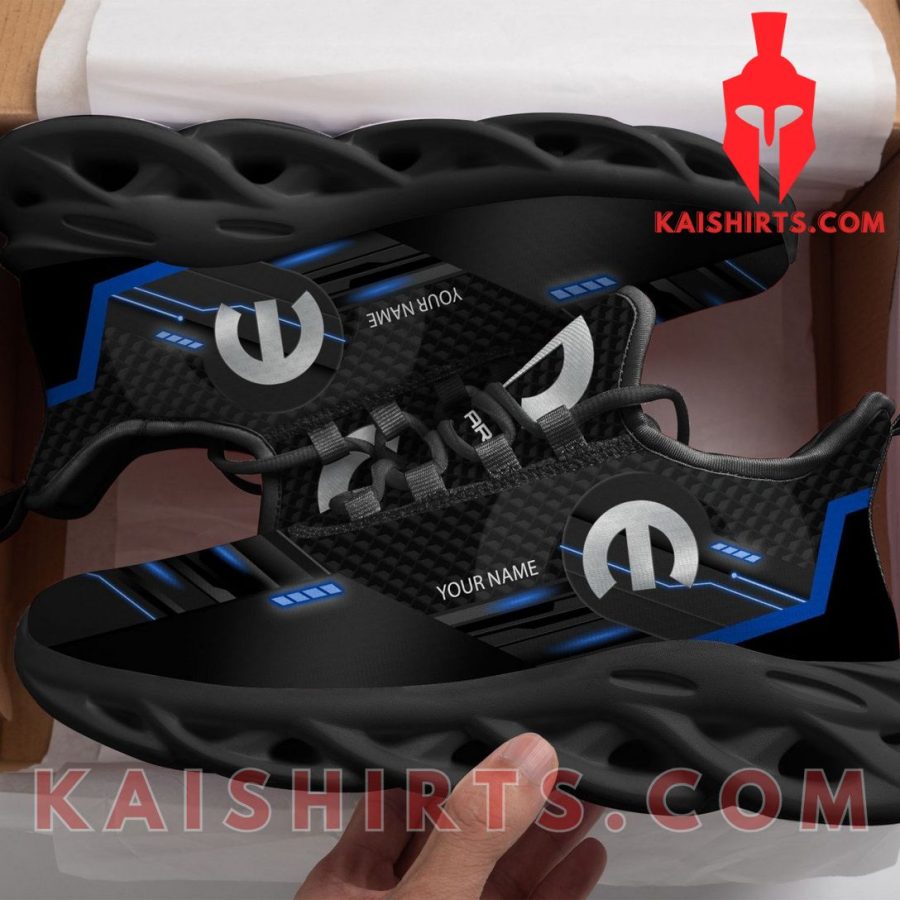 Mopar Car Style 7 Custom Name Clunky Maxsoul Sneaker - Blue Black Graphite Pattern's Product Pictures - Kaishirts.com