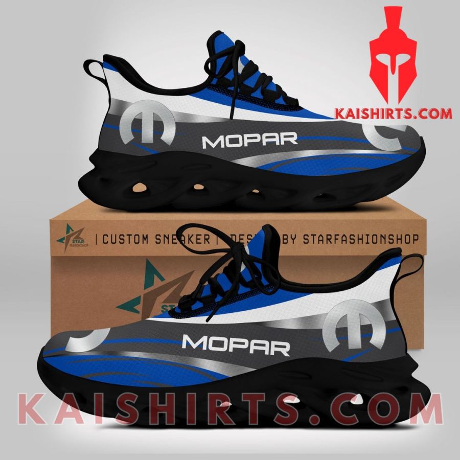 Mopar Car Style 9 Custom Name Clunky Maxsoul Sneaker - Grey Blue Animal Print Pattern's Product Pictures - Kaishirts.com