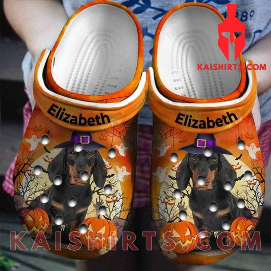Personalized Dachshund Wear Hat Halloween Crocs Classic Clogs Shoes's Product Pictures - Kaishirts.com