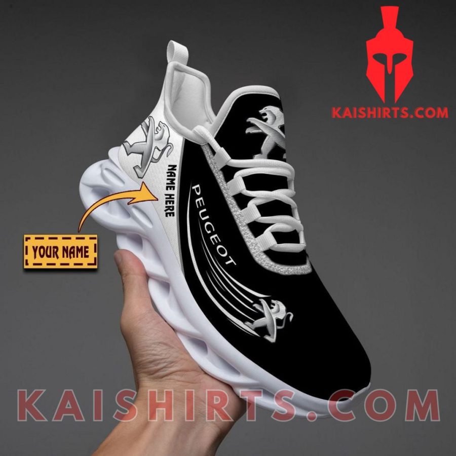 Peugeot car Style 2 Custom Name Clunky Maxsoul Sneaker - Black Color, Directional Pattern's Product Pictures - Kaishirts.com