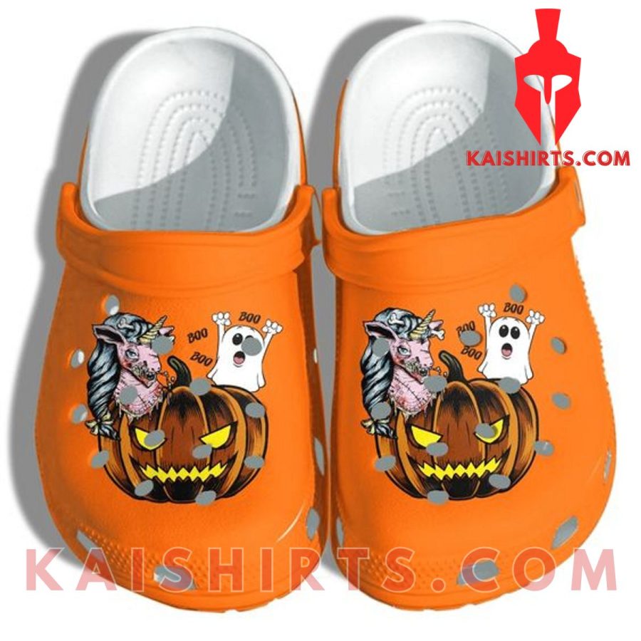 Pumpkin Unicorn And Ghost Shoes Clog Happy Halloween Crocs Crocband Clog's Product Pictures - Kaishirts.com