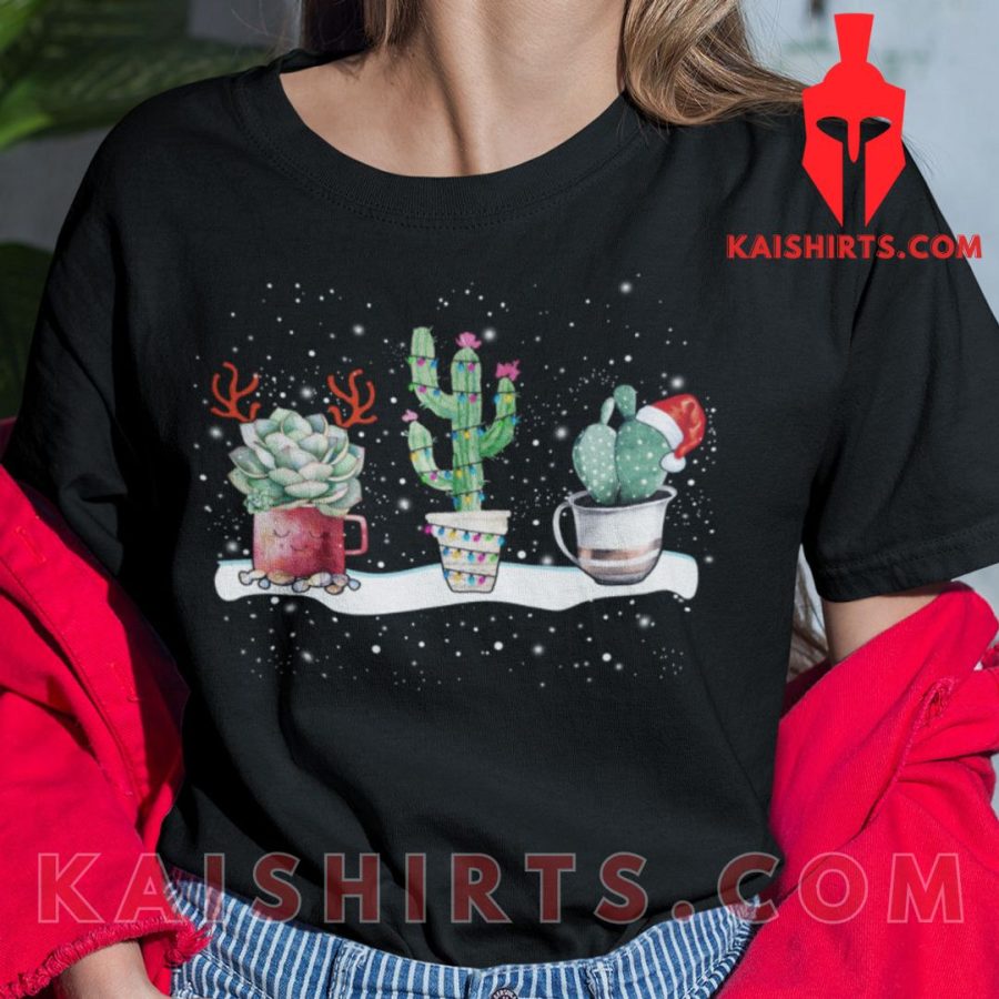 Succulent Shirt Cactus Santa Hat Reindeer's Product Pictures - Kaishirts.com