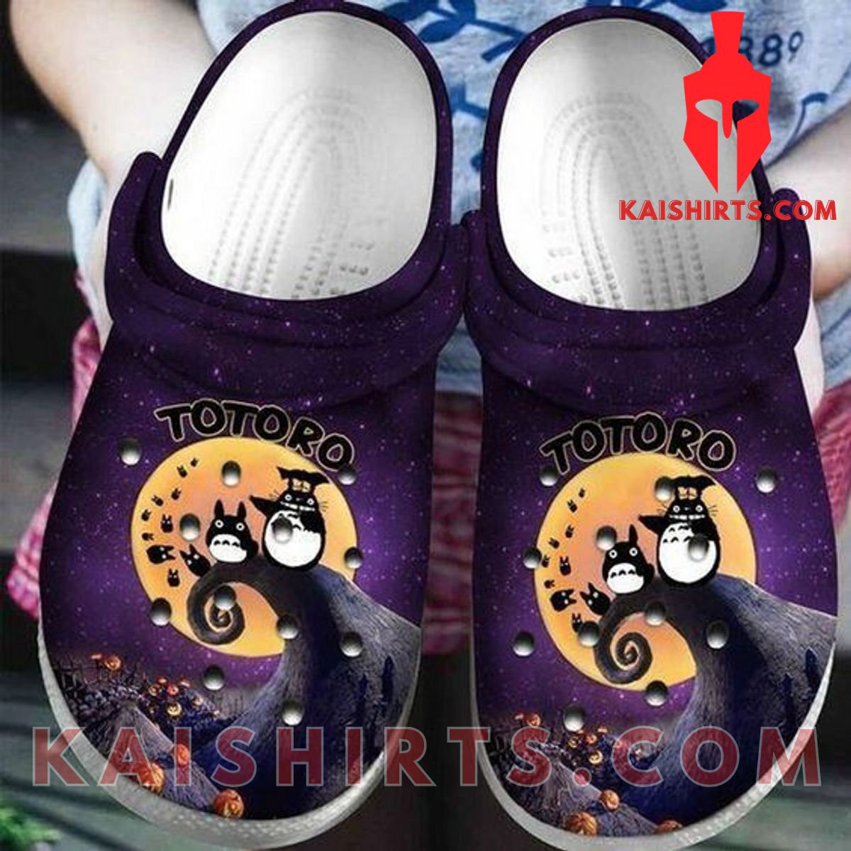 Totoro Dark Night Halloween Crocs Crocband Clog Comfortable Water Shoes