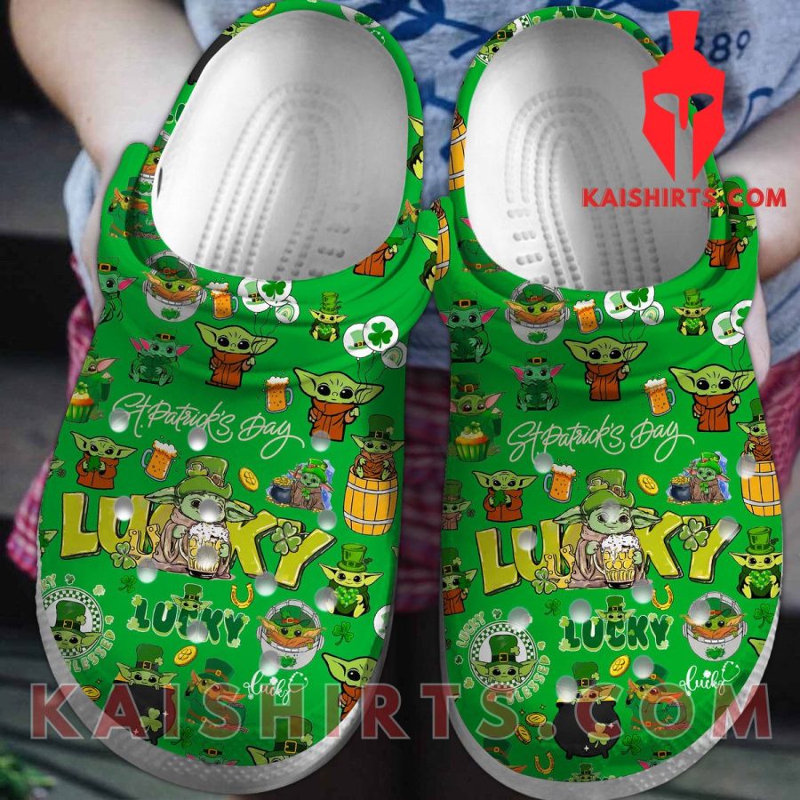 Baby Yoda St Patrick's Day Clogband Crocs Shoes's Product Pictures - Kaishirts.com