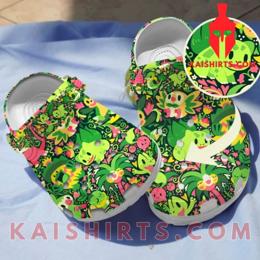 Grass Type Pokemon Pattern Crocs, Green Crocs's Product Pictures - Kaishirts.com