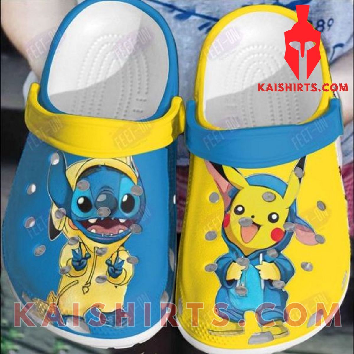 Pokemon Stitch Pikachu Adults Kids Crocs Shoes Crocband Clog