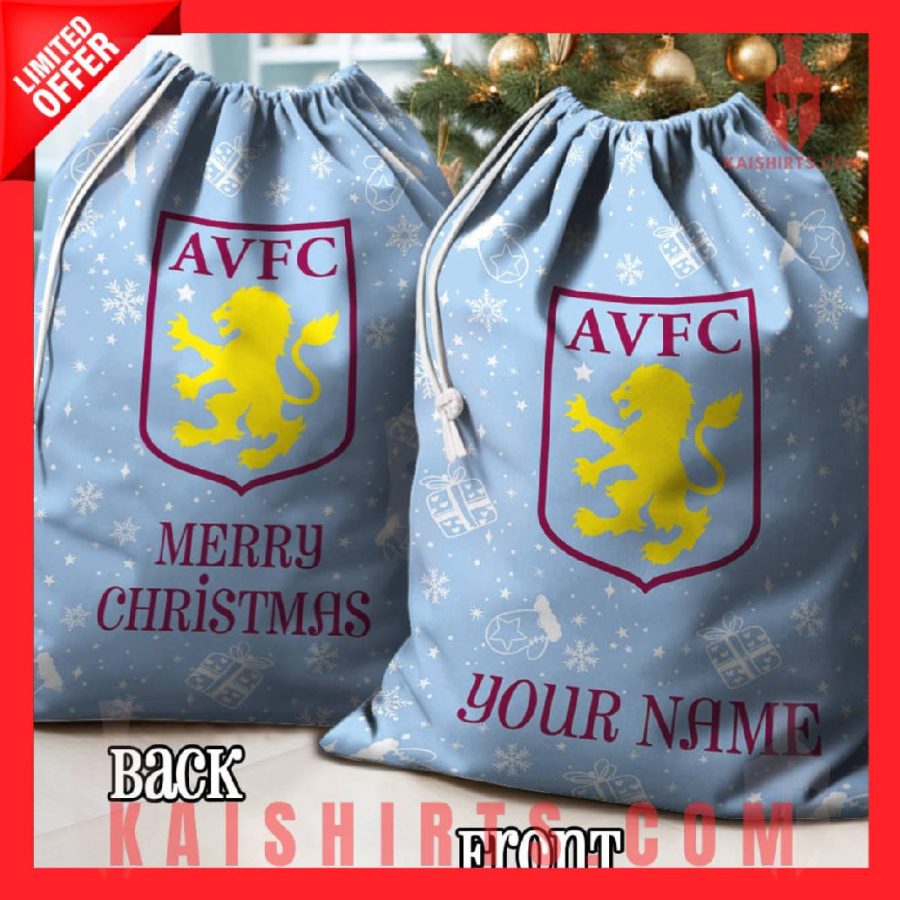 Aston Villa EPL Personalized Christmas Backpack Sack's Product Pictures - Kaishirts.com