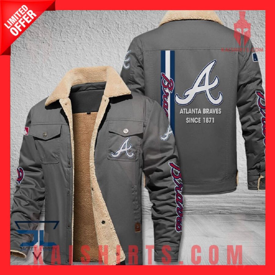 Atlanta Braves MLB Shearling Jacket's Product Pictures - Kaishirts.com