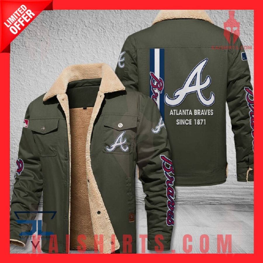 Atlanta Braves MLB Shearling Jacket's Product Pictures - Kaishirts.com