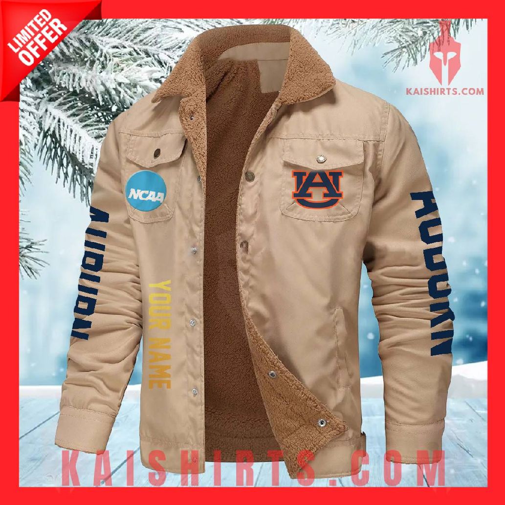 Auburn Tigers NCAA Fleece Leather Jacket's Product Pictures - Kaishirts.com