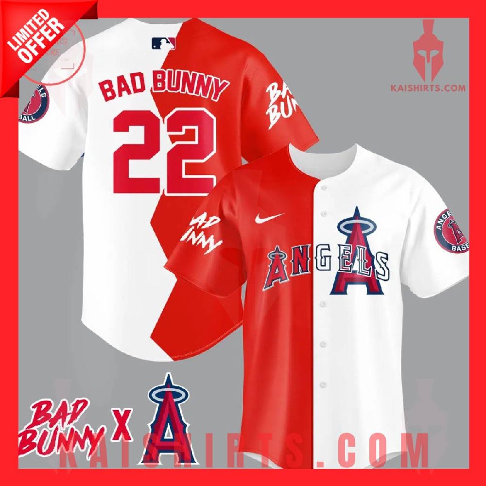 Bad Bunny Los Angeles Angels Baseball Jersey's Product Pictures - Kaishirts.com